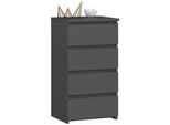 Akord Credenza Bassa Grafite Lucido 40X35X74 Cm