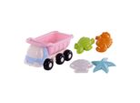 Cavallino Carrello Beach Kiep Con 4 Stampi Per Sabbia Rosa