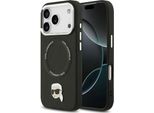 Custodia Karl Lagerfeld Per Iphone 17 Pro Max Compatibile Con Magsafe KLHMP17XPSMLRKLK (Pu Karl Pin) Nero