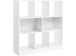 Vasagle Libreria Cubo Con Scomparti Aperti Per Soggiorno, Studio, Camera Dei Bambini, Ufficio, Divisorio Per Ambienti, 97,5 X 30 X 100 Cm, Bianco