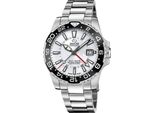 Jaguar J1011/1 Ceramic Gmt Orologio Da Uomo In Acciaio Inox Data Argento