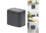 Cestino Eluno, Cestino Per Cucina E Bagno, Capacità 3 Litri, Grigio