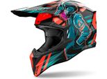 Casco Da Motocross Airoh Wraaap Cyber Arancione Opaco Taglia Xxs