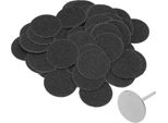50Pcs Electric Callus Remover Sandpaper Discs Pedicure Tool Replacement Accessory Con Albero (25Mm / 1In)