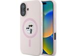 Karl Lagerfeld Klhmp16Sscmkcrhp Iphone16 6.1 RóżOwy/Pink Hardcase Silicone Karl&Choupette Magsafe