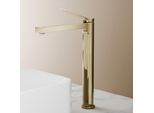 Emke Rubinetto Bagno Oro Champagne 335X233X46Mm, Ottone, Cartuccia Ceramica, Miscelatore Bagno, Miscelatore Lavabo, Miscelatore Lavabo