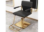 360Home Sedia Girevole Poltrona Poltrona Regolabile In Altezza Salone 360° Girevole Blackgold