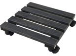 Siena Garden Carrello Porta Piante In Legno Quadrato Antracite 38 X 38 Cm