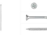 Viti Per Pannelli Truciolari Zincate 6 X 200 Mm Pozidrive Parzialmente Filettate - Confezione Da 100 Viti