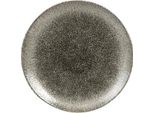 Churchill Studio Prints Piastra Coupé Raku, Rotonda, Nero Quarzo, 260 Mm, (12 Pezzi)