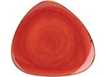 Piatto Triangolare Churchill Stonecast, Rosso Bacca, 229 Mm, (12 Pezzi)