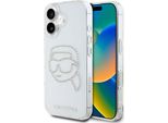 Karl Lagerfeld Iml Strass Karl Head Custodia Per Iphone 16 Trasparente