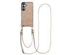 Samsung Galaxy S25 Fe Sleeve - Pelle Finta - Custodia Selencia Con Cinturino/Copertura Posteriore - Beige