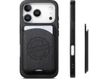 Inf Custodia Nera In Finto Cuoio Con Porta Carte Magnetica Per Iphone 17