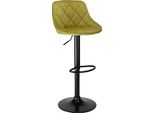 Cydro Bar Hocker In Velluto Nero Oliva