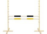 Ostacolo Di Salto Per Cavallo Hobby 120Cm, Due Travi - Nero E Giallo
