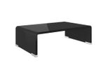 Syfax™ Mobile/Rialzo Porta Tv In Vetro Nero 40X25X11 Cm