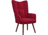 Syfax™ Sedia Relax Rosso Vino In Velluto
