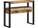 Syfax™ Tavolo Consolle Marrone 90 X 33 X 75 Cm Legno Di Mango Massello