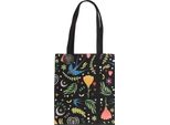Something Different - Borsa Tote "Midnight Bloom"", Misto Poliestere-Cotone SD10678 (Taglia Unica) (Nero)"