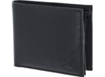Oxmox Pelle Portafoglio Leather Rfid Protect QuerscheinböRse Frog 2.0 Embossed Black Nero