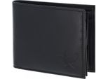 Oxmox Pelle Portafoglio Leather Rfid Protect QuerscheinböRse Freedom Pigeon Embossed Black Nero