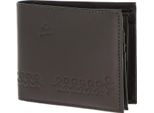 Oxmox Pelle Portafoglio Leather Rfid Protect QuerscheinböRse Jumping Jack Embossed Brown Marrone Scuro