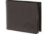 Oxmox Pelle Portafoglio Leather Rfid Protect QuerscheinböRse Crab 2.0 Embossed Brown Marrone Scuro