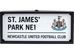 Newcastle United Fc - Cartello Stradale A Led, Metallo BS6279 (Taglia Unica) (Nero/Bianco)