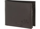 Oxmox Pelle Portafoglio Leather Rfid Protect QuerscheinböRse Lizard Embossed Brown Marrone Scuro