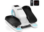 Trainer Ellittico Costway, Trainer Elettrico A Pedali Con Monitor E Telecomando, Trainer Stepper Per Esercizi, Pedaliera, Bianco
