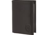 Oxmox Pelle Portafoglio Leather Rfid Protect KombiböRse Freedom Lion Embossed Brown Marrone Scuro