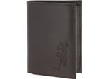 Oxmox Pelle Portafoglio Leather Rfid Protect KombiböRse Lizard Embossed Brown Marrone Scuro