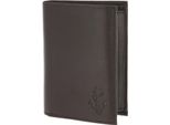 Oxmox Pelle Portafoglio Leather Rfid Protect KombiböRse Freedom Anchor Embossed Brown Marrone Scuro