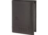 Oxmox Pelle Portafoglio Leather Rfid Protect KombiböRse Jumping Jack 2.0 Embossed Brown Marrone Scuro