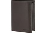 Oxmox Pelle Portafoglio Leather Rfid Protect KombiböRse Pure 2.0 Embossed Brown Marrone Scuro