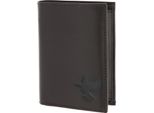 Oxmox Pelle Portafoglio Leather Rfid Protect KombiböRse Freedom Pigeon Embossed Brown Marrone Scuro