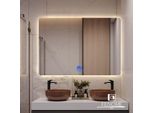 FenomÉ Havana Specchio Da Bagno Intelligente - Illuminazione A Led, Funzione Di Riscaldamento/Antiappannamento, Altoparlante Bluetooth E Display Digitale - 120×70 Cm