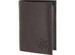 Oxmox Pelle Portafoglio Leather Rfid Protect KombiböRse Turtle 2.0 Embossed Brown Marrone Scuro