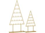 Costway 2Pcs Portabiglietti Da Visita Per Albero Di Natale 76+112,5Cm, Portabiglietti Di Natale Con 36 Clip Rotonde E Cornice In Metallo, Espositore, Decorazione Natalizia
