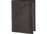 Oxmox Pelle Portafoglio Leather Rfid Protect KombiböRse Footsteps 2.0 Embossed Brown Marrone Scuro