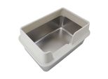 Lettiera In Acciaio Inox Bewinner 19,7 X 13,8 X 9,8 Pollici - Lettiera Grande Con Paletta - Superficie Liscia Antiaderente Per Gatti E Conigli