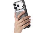 Inf Custodia Grigia Inpoliuretanoper Iphone 17 Con Porta Carte Magnetico E Anello