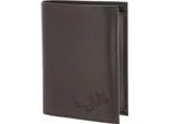 Oxmox Pelle Portafoglio Leather Rfid Protect KombiböRse Lizard 2.0 Embossed Brown Marrone Scuro
