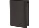 Oxmox Pelle Portafoglio Leather Rfid Protect KombiböRse Freedom Fish Embossed Brown Marrone Scuro