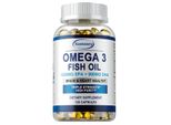 Omega 3 Olio Di Pesce 6330Mg (120 Capsule) Integratore Alimentare, Cervello, Memoria, Concentrazione, Cuore, Circolazione, Salute Del Cuore, Ossa, Articolazioni