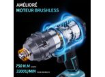 Avvitatore Elettrico A Impulsi Con Batteria Da 4 Ah 21 V, Avvitatore Elettrico A Impulsi Da 1/2" Con 4 Prese A Impulsi"
