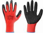 Vidaxl Guanti Da Lavoro 12 Pezzi Rosso E Nero 9 / L Rivestimento In Lattice