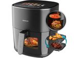 Cecotec Cecofry&Grill Duoheat 6500 Friggitrice Ad Aria Calda Singolo 6,5 L Indipendente 2200 W Nero
