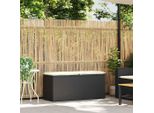 Vidaxl Panchina Da Giardino Con Cuscini Nero 110X40X44 Cm Poly Rattan